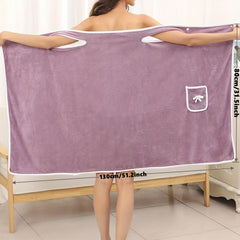 Coral Velvet Shower Skirt Soft Absorbent Bath Towel