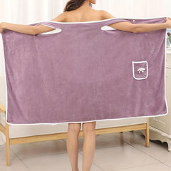 Coral Velvet Shower Skirt Soft Absorbent Bath Towel