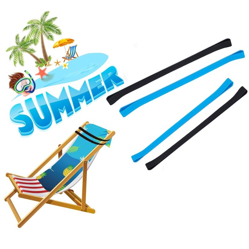 4pcs Towel Bands Elastic Beach Chair Towel Clips Windproof Towel Holder