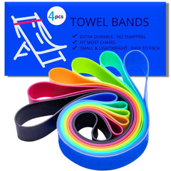 4pcs Towel Bands Elastic Beach Chair Towel Clips Windproof Towel Holder
