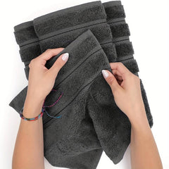 4pcs Solid Cotton Hand Towels Set Ultra Soft Highly Absorbent
