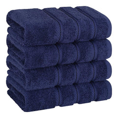4pcs Solid Cotton Hand Towels Set Ultra Soft Highly Absorbent