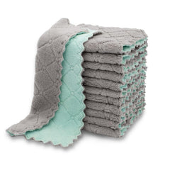10pc Kitchen Towels & Dishcloths Set for Washing Dishes & Cooking, Random
