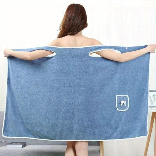 Bowknot Coral Velvet Bath Skirt for Adults Water Absorption Quick Drying