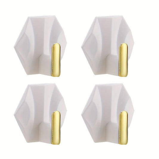 4pcs Bathroom Towel Hook Strong Adhesive Clothes Hanger Bedroom Wardrobe Hook