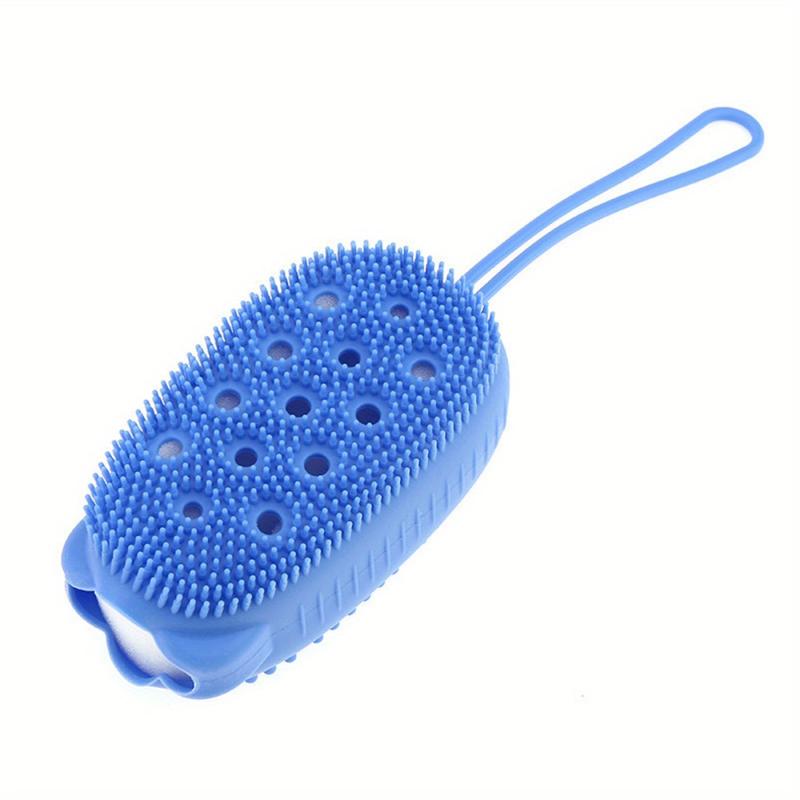 Soft Silicone Bath Brush Double Sided Body Scrubber
