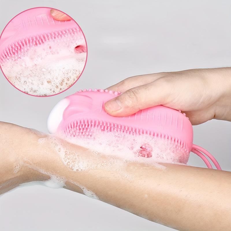 Soft Silicone Bath Brush Double Sided Body Scrubber
