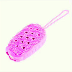 Soft Silicone Bath Brush Double Sided Body Scrubber
