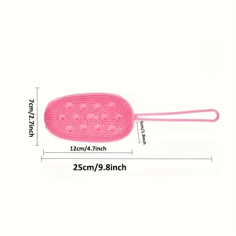 Soft Silicone Bath Brush Double Sided Body Scrubber