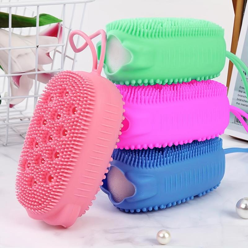 Soft Silicone Bath Brush Double Sided Body Scrubber