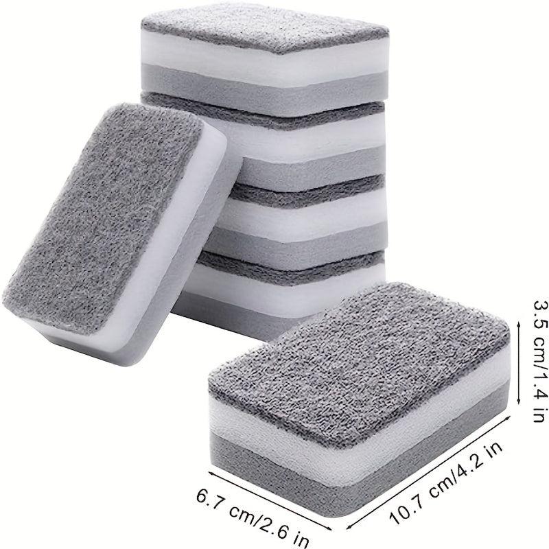 10pcs Reusable Double side Dishwashing Sponge Household Scouring Pad Non Scratch