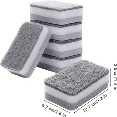 10pcs Reusable Double side Dishwashing Sponge Household Scouring Pad Non Scratch