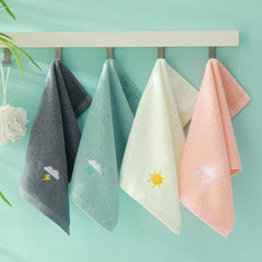 Cartoon Weather Embroidery Fingertip Towel Set