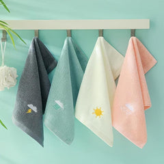 Cartoon Weather Embroidery Fingertip Towel Set