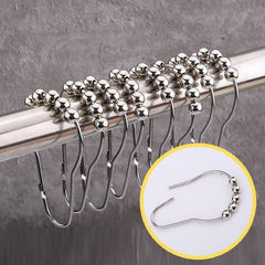 12pc Bead Gourd Design Shower Curtain Hooks