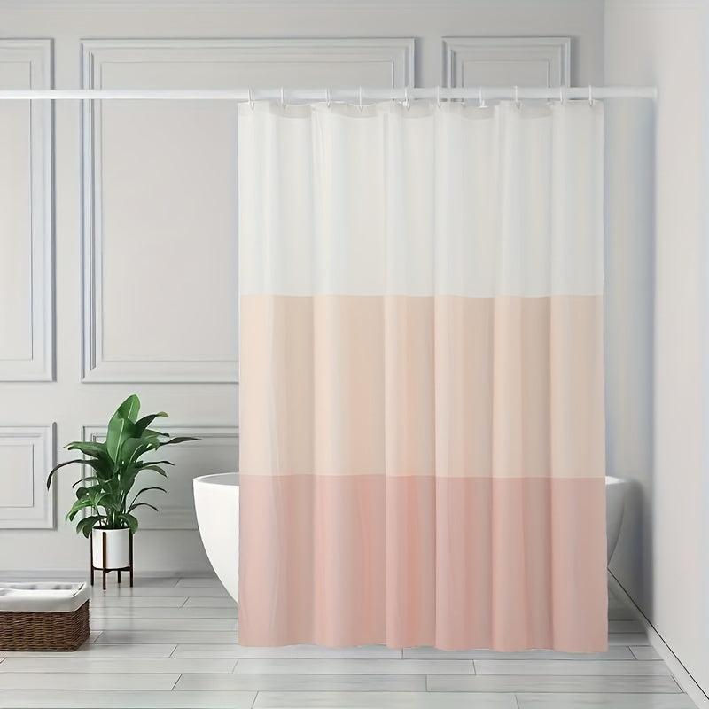 Pink Stripe Shower Curtain Waterproof Mildew Proof Bathroom Decor