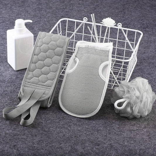 3pcs Exfoliating Back Scrubber Set for Deep Cleansing and Smooth Skin