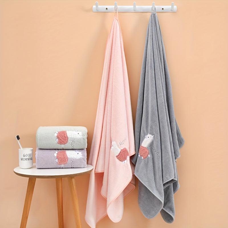 2pcs Embroidered Hand Towel Set Soft Skin-friendly Face Towel