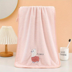 2pcs Embroidered Hand Towel Set Soft Skin-friendly Face Towel
