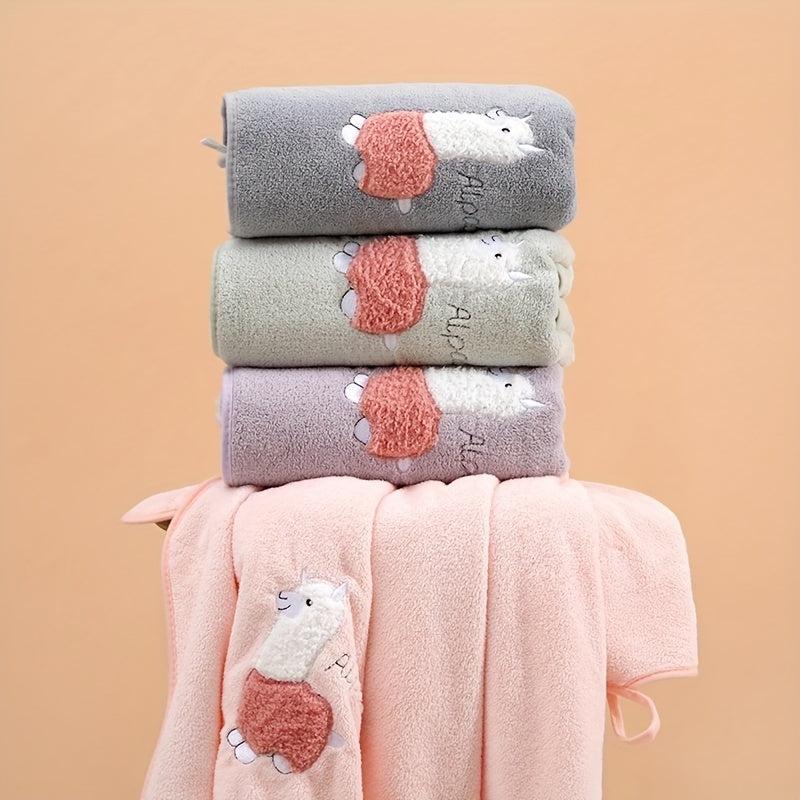 2pcs Embroidered Hand Towel Set Soft Skin-friendly Face Towel