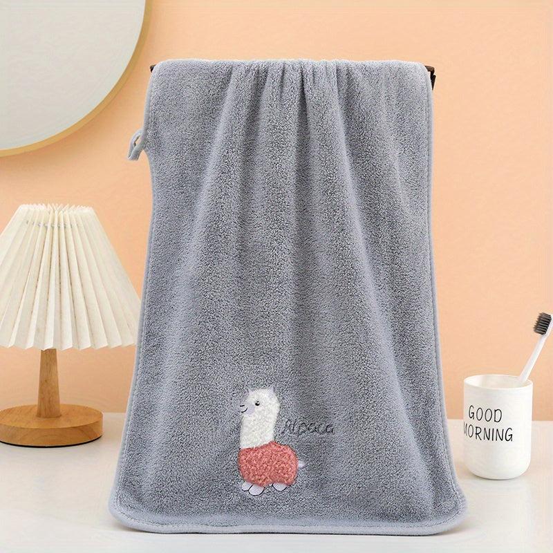 2pcs Embroidered Hand Towel Set Soft Skin-friendly Face Towel