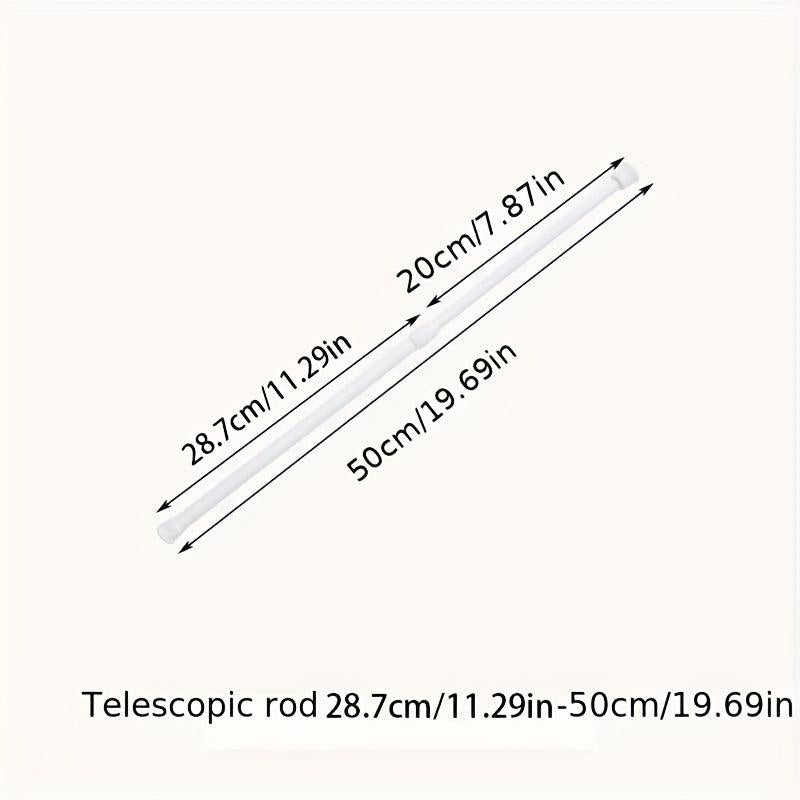 Telescopic Curtain Rod & 2 Curtain Hooks - Home Decor
