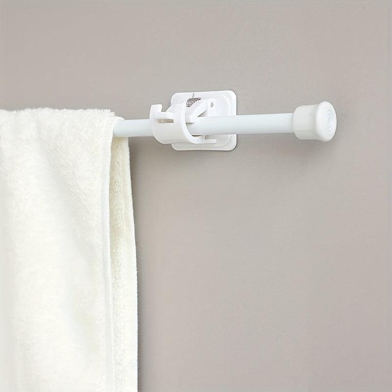 Telescopic Curtain Rod & 2 Curtain Hooks - Home Decor