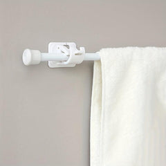 Telescopic Curtain Rod & 2 Curtain Hooks - Home Decor