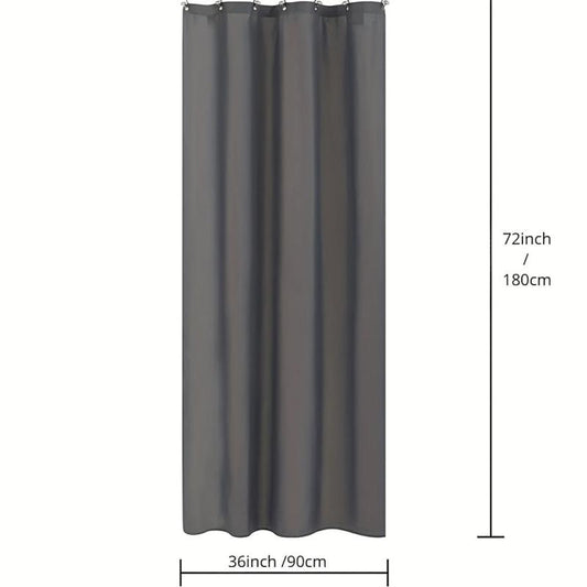 Dark Gray Shower Curtain Waterproof Mildew Proof Polyester Bath Curtain