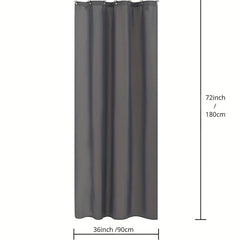 Dark Gray Shower Curtain Waterproof Mildew Proof Polyester Bath Curtain