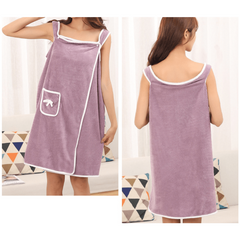 Soft Velvet Shower Skirt with Bow - Bathroom Decor & Comfortable Bath Towel