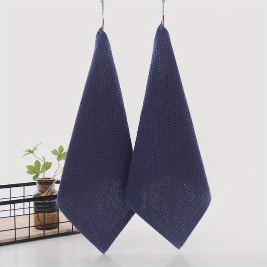 5pcs Cotton Dish Cloths Waffle Checkered Washcloth Face Towel 33.02cm