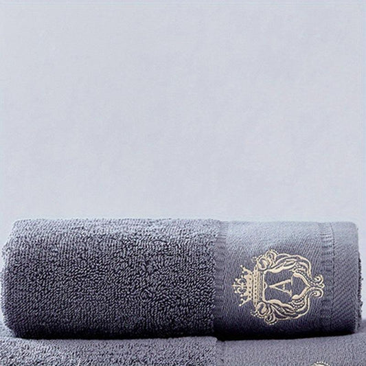 Soft Cotton Hand Towel with Embroidered Lettering 13x29 inches
