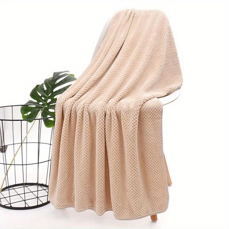Soft Coral Fleece Pelerine Pattern Bath Towel - 70 x 140 cm