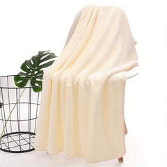 Soft Coral Fleece Pelerine Pattern Bath Towel - 70 x 140 cm
