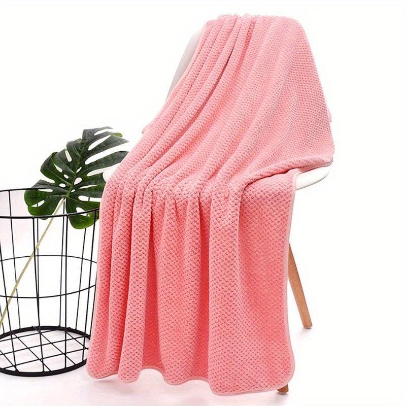 Soft Coral Fleece Pelerine Pattern Bath Towel - 70 x 140 cm