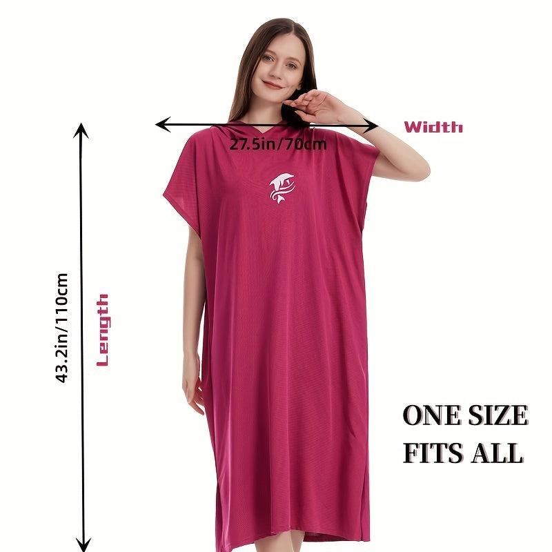 Microfiber Quick Dry Changing Robe Unisex Soft Swimming Poncho
