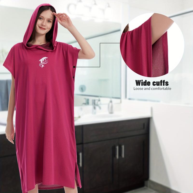 Microfiber Quick Dry Changing Robe Unisex Soft Swimming Poncho