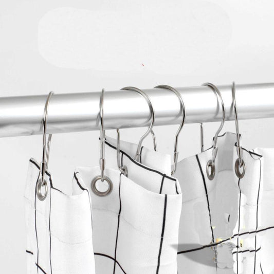 20PCS Metal Shower Curtain Rings Reusable Hangers