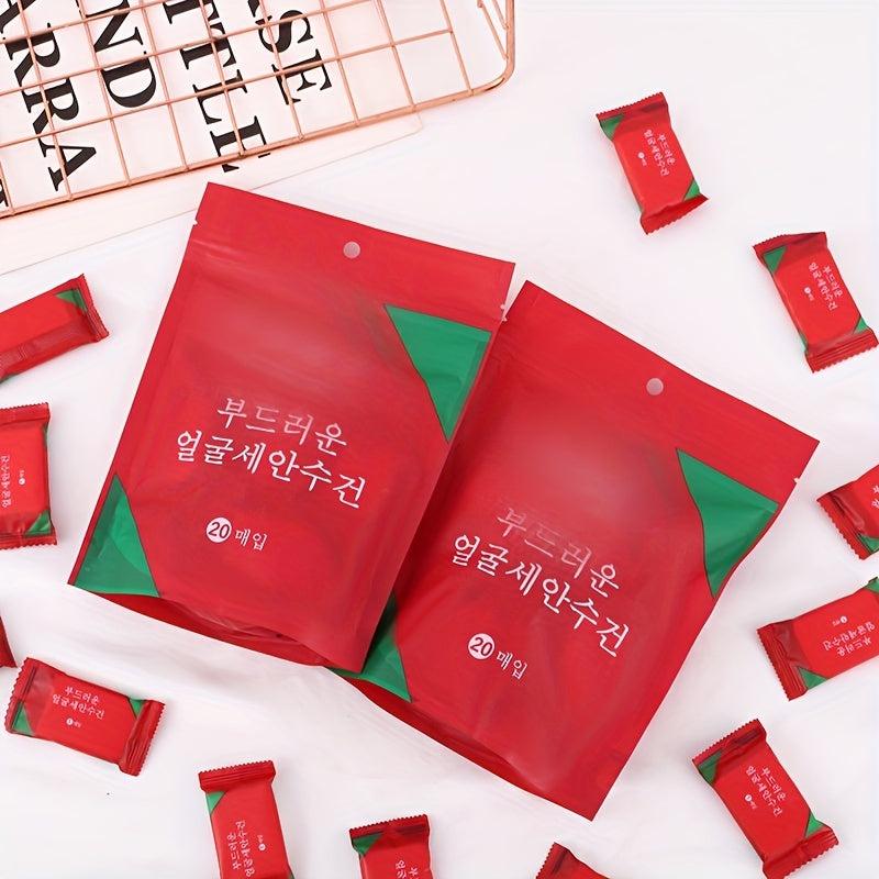 20pcs Disposable Compressed Towel Travel Portable Package Face Towel