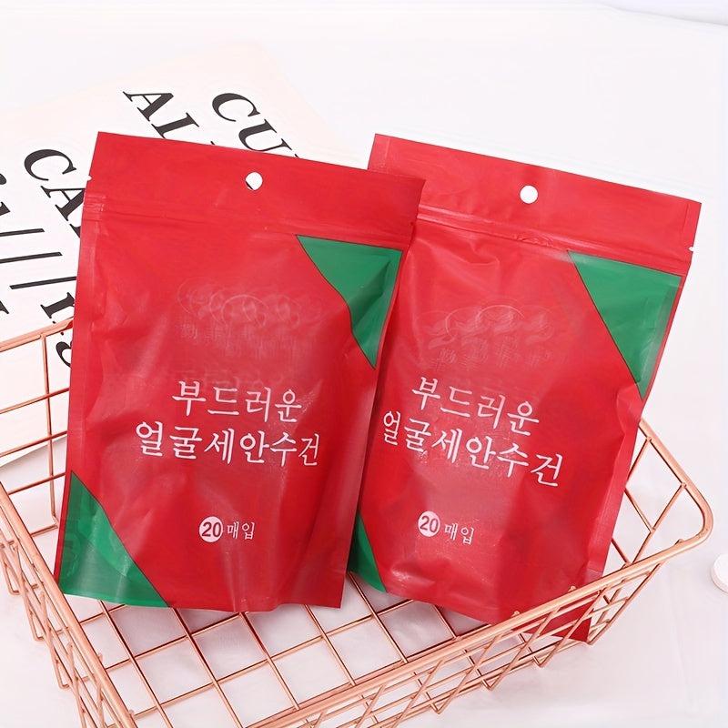 20pcs Disposable Compressed Towel Travel Portable Package Face Towel