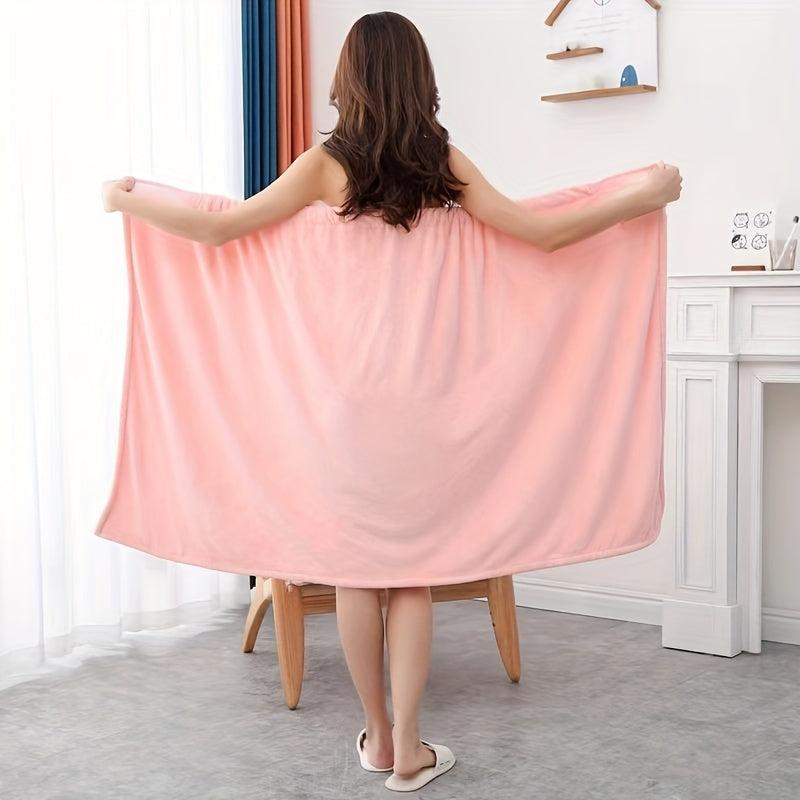 Women's Snap Closure Bath Towel Sauna Bath Skirt