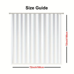 Colorful Floral Shower Curtain with 12 Hooks