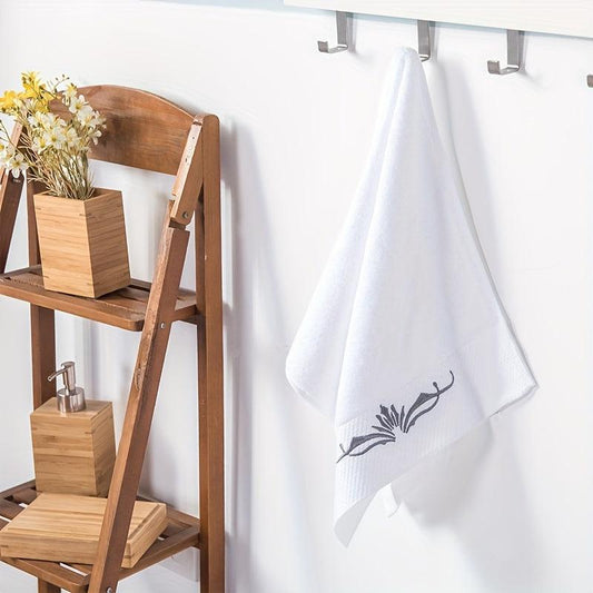 3pcs Cotton Embroidery Towel Set Soft Hand Bath Absorbent Towels