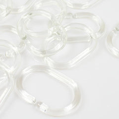 12pcs Clear C Shower Curtain Rings Strong Hooks Easy Installation