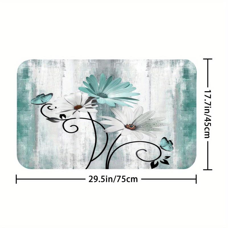 Butterfly Flower Shower Curtain Set