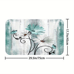 Butterfly Flower Shower Curtain Set