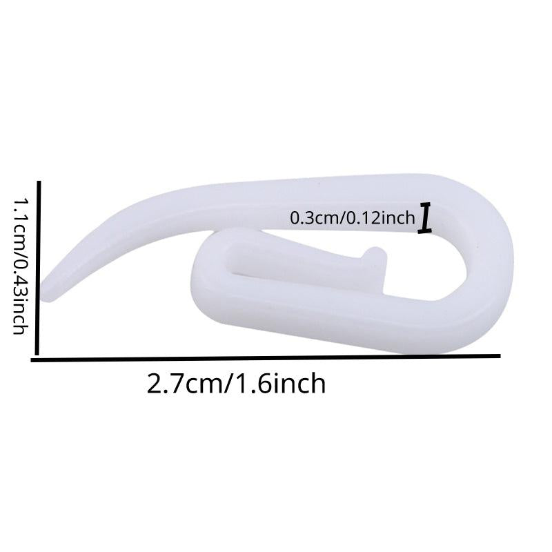 100pcs Plastic Curtain Hook Rail Track Glider Hook Drapery Hook