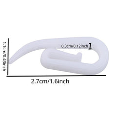 100pcs Plastic Curtain Hook Rail Track Glider Hook Drapery Hook