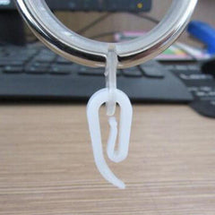 100pcs Plastic Curtain Hook Rail Track Glider Hook Drapery Hook